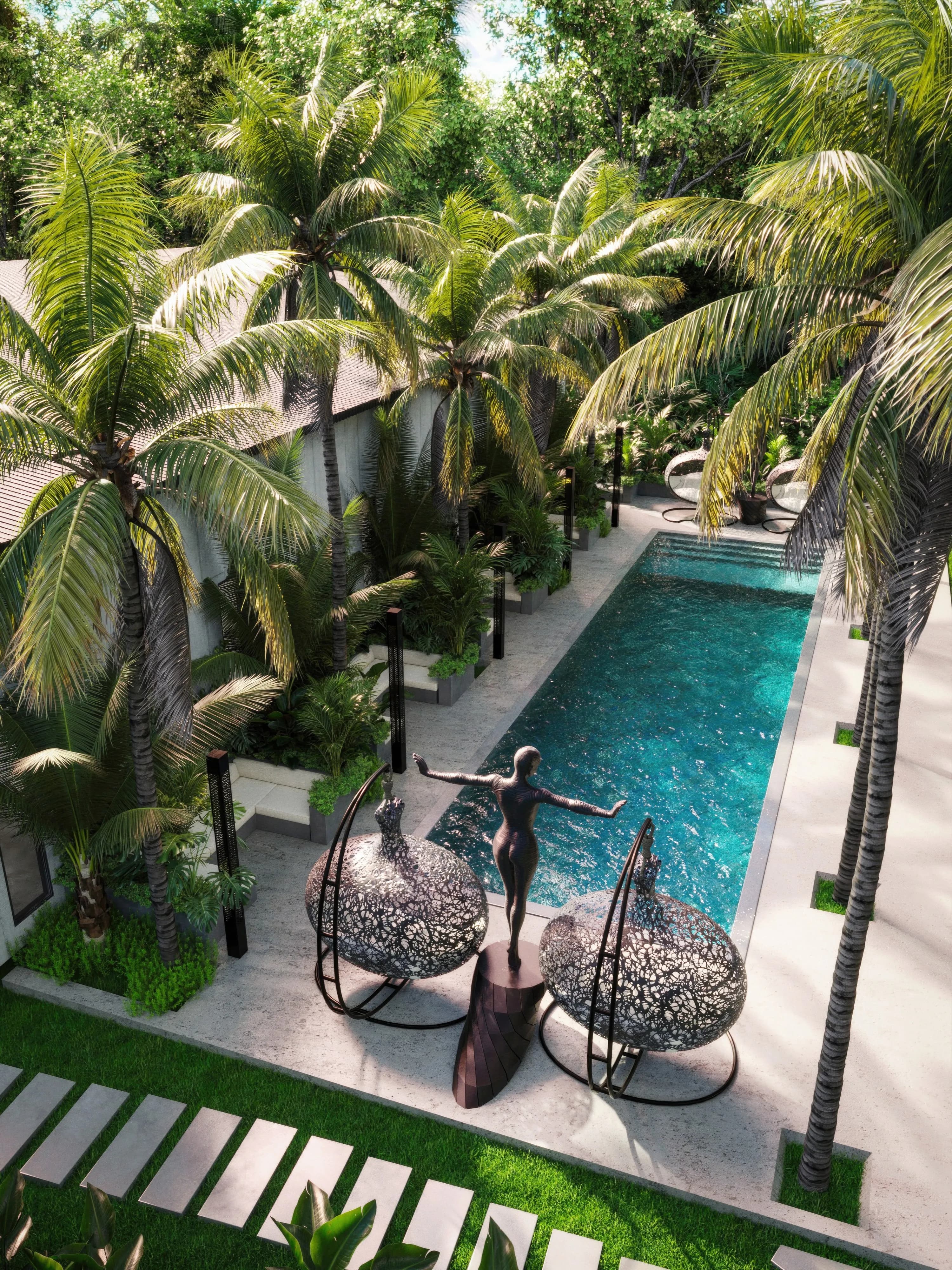Jey Grey Residence amenity Private Pool - Bali, Dubai - by DM Projects