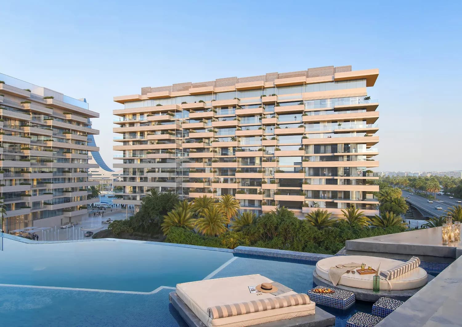 Juman 3 amenity Infinity Swimming Pool in Abu Dhabi, by ICT Real Estate Development