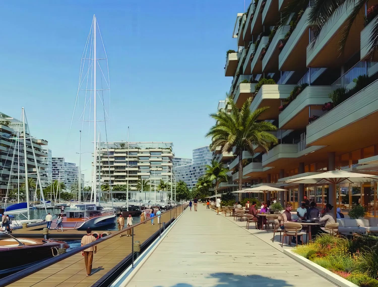 Juman 3 amenity Waterfront Marina Promenade in Abu Dhabi, by ICT Real Estate Development