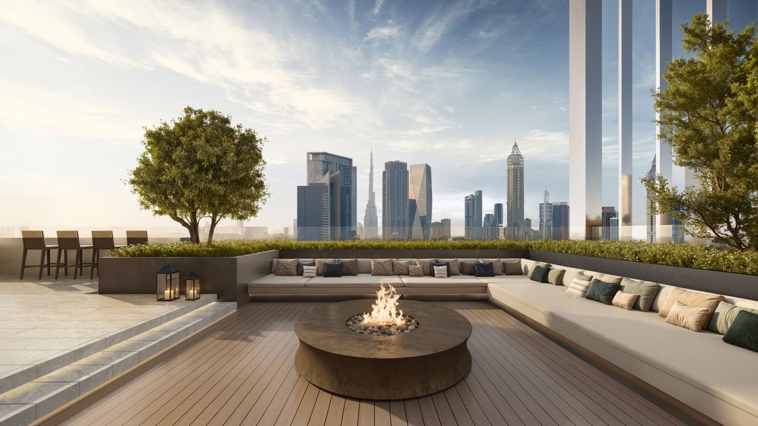 Jumeirah Residences Emirates Towers amenity Bbq & Entertainment Area - DIFC (Dubai International Financial Center), Dubai - by Meraas