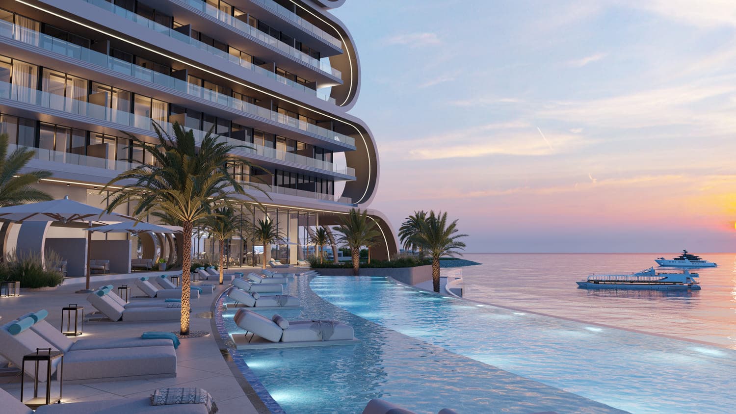 JW Marriott Residences and Resort amenity Infinity Edge Pool - Al Marjan Island, Dubai - by WOW Resorts