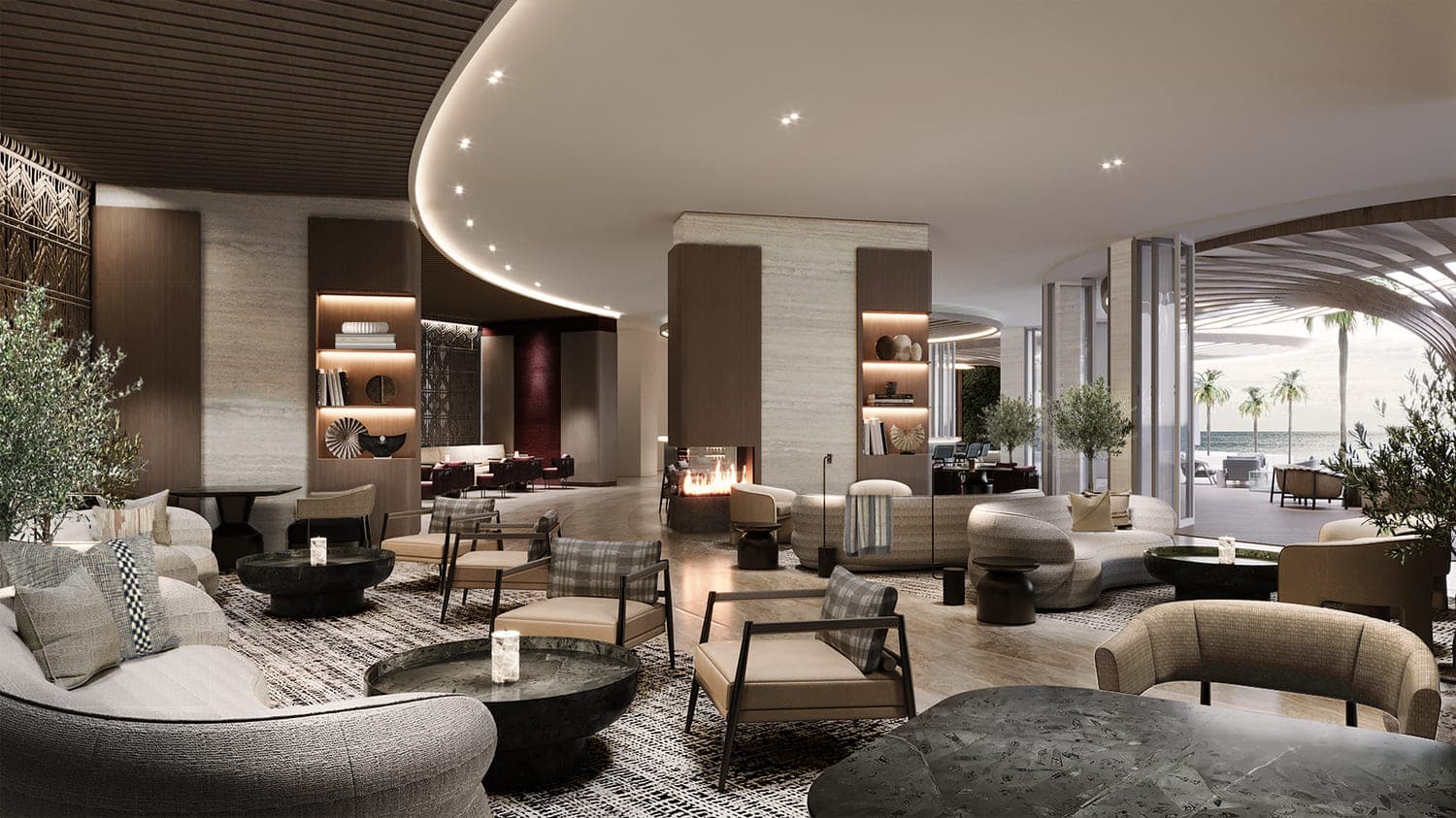 JW Marriott Residences and Resort amenity Lobby Lounge - Al Marjan Island, Dubai - by WOW Resorts
