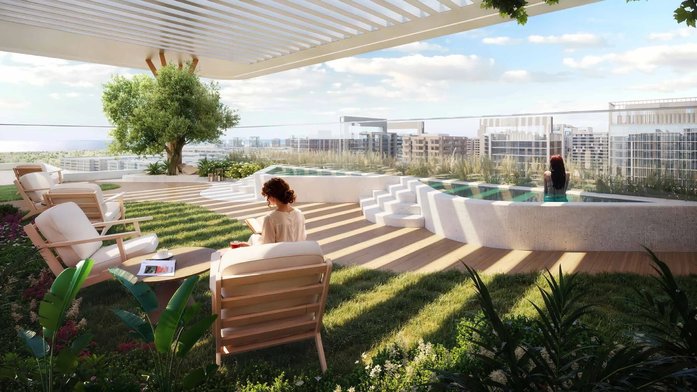 Kaia Residences amenity Jacuzzi Rooftop - Dubai Islands, Dubai - by Amwaj Development