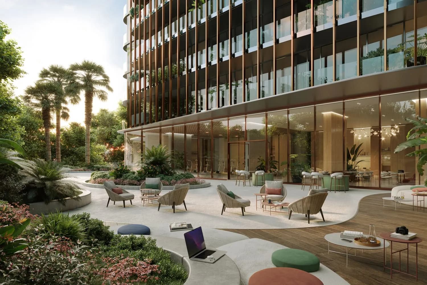 Kanyon by Beyond amenity Outdoor Seating Area - Maritime City, Dubai - by Beyond Developments