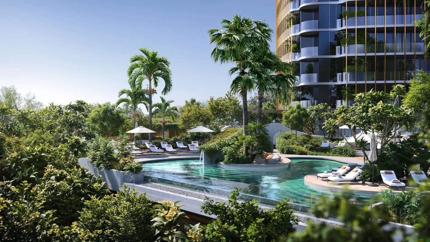 Kanyon by Beyond amenity Pool Podium - Maritime City, Dubai - by Beyond Developments