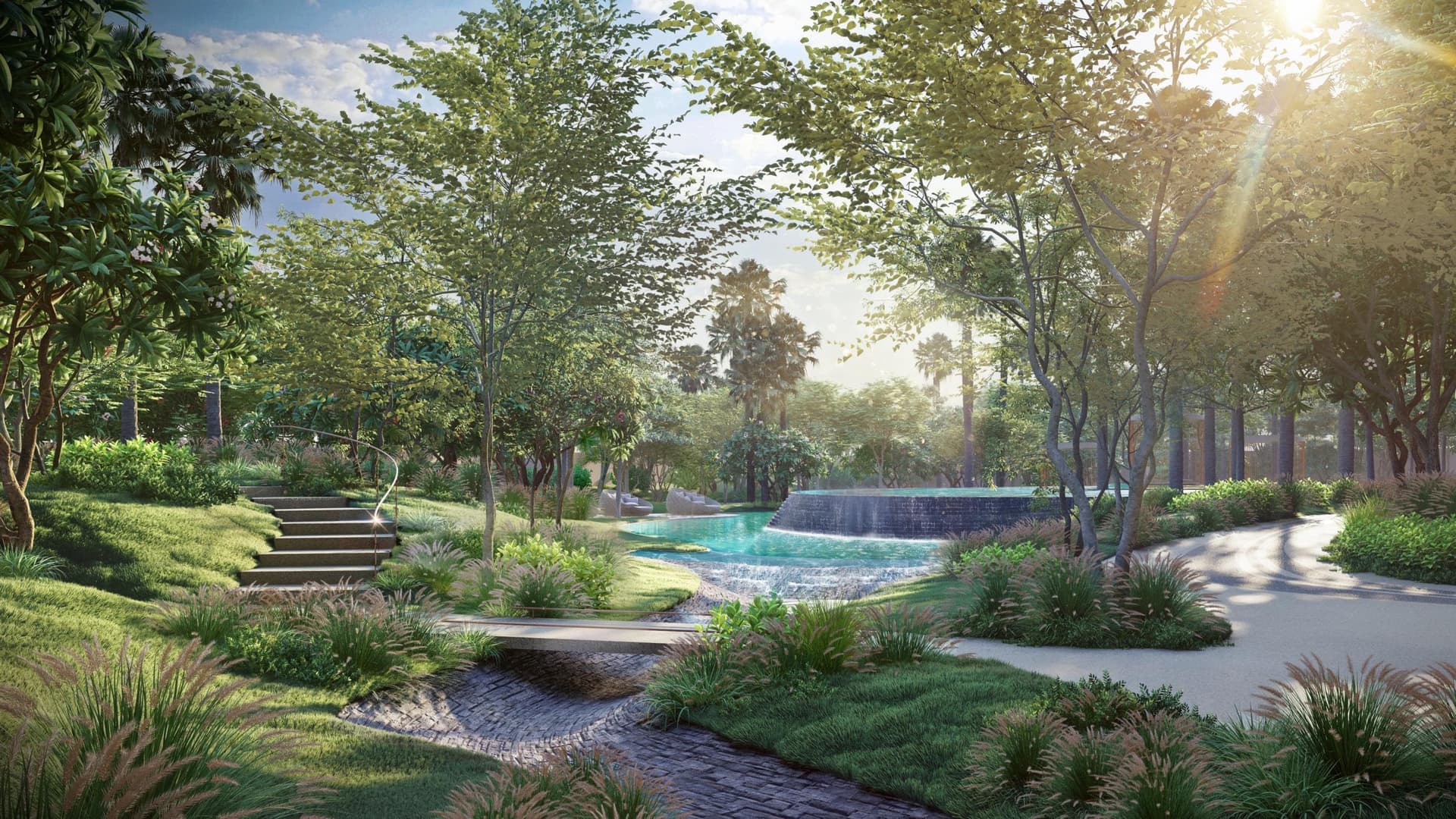 Kempinski Residences amenity Gardens & Parks in Al Jaddaf, Dubai, by Swiss Property