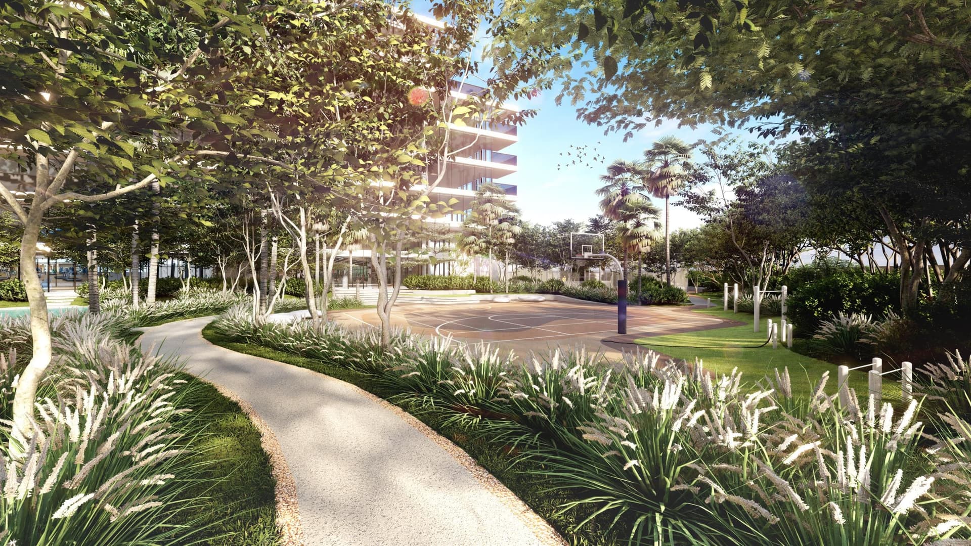 Kempinski Residences amenity Basketball Court in Al Jaddaf, Dubai, by Swiss Property