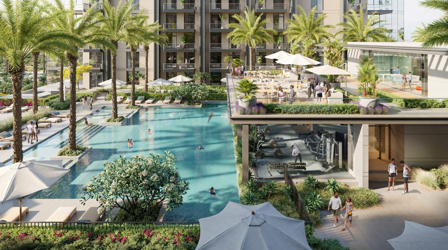 Kensington Waters amenity Swimming Pool - Sobha Hartland, Dubai - by Ellington