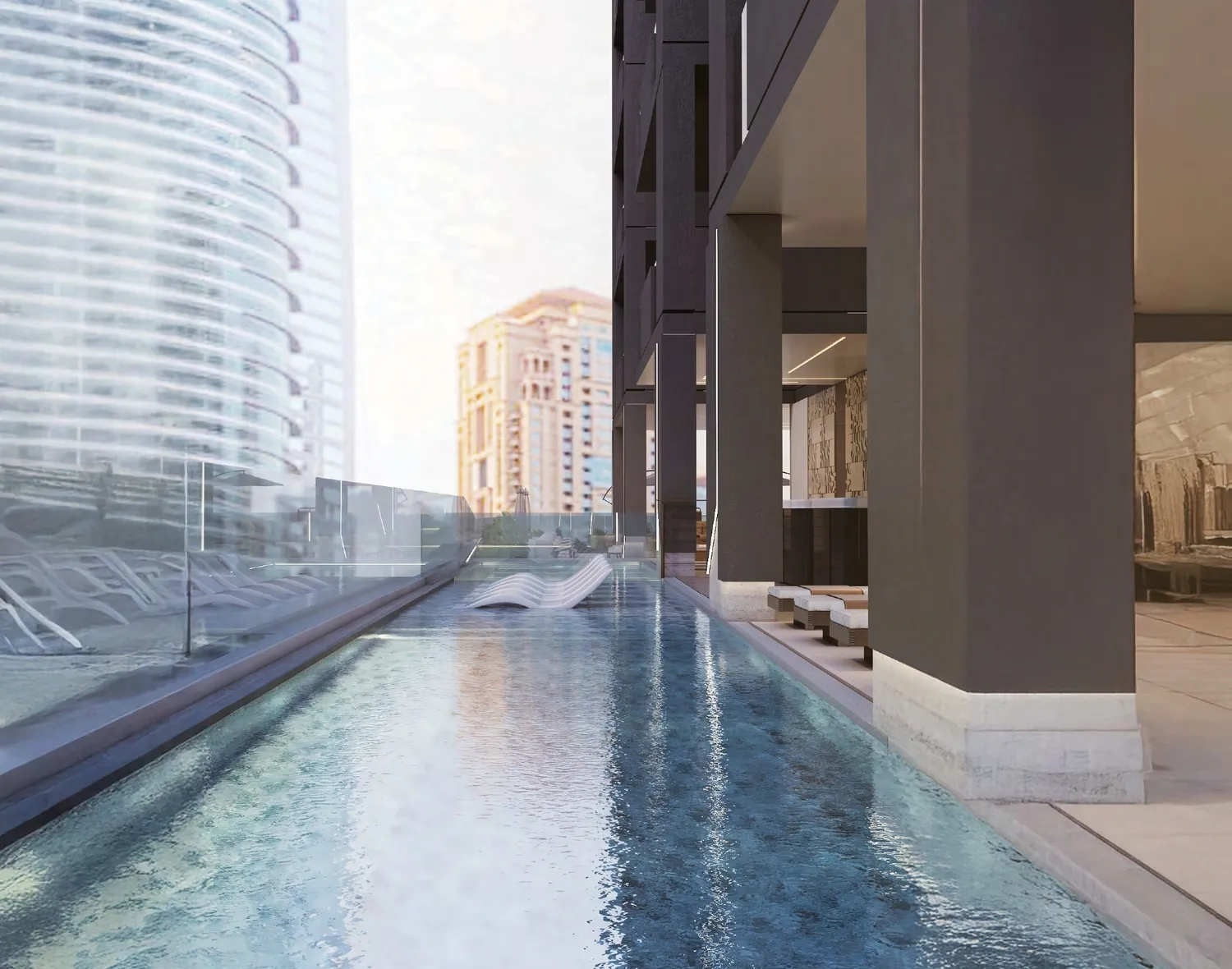 Kingdom Gate amenity Outdoor Swimming Pool - Jabal Ali, Dubai - by Kingdom By MAG