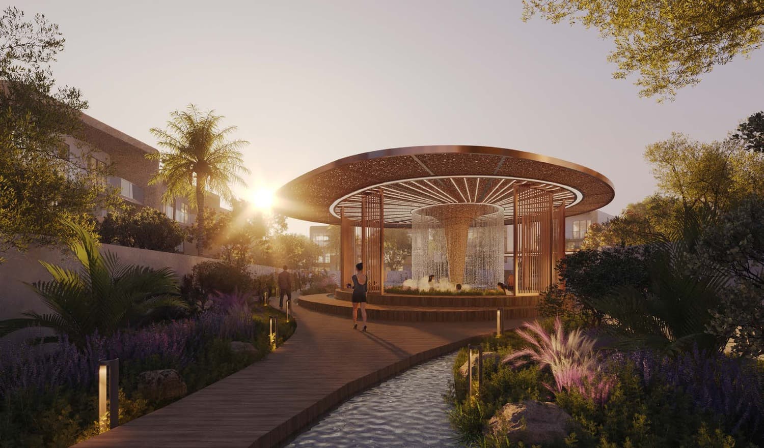 Knightsbridge amenity Waterfall Pavillion - MBR District 11 (Meydan South), Dubai - by Leos