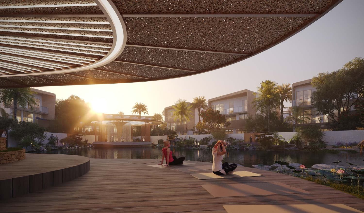 Knightsbridge amenity Yoga Deck - MBR District 11 (Meydan South), Dubai - by Leos