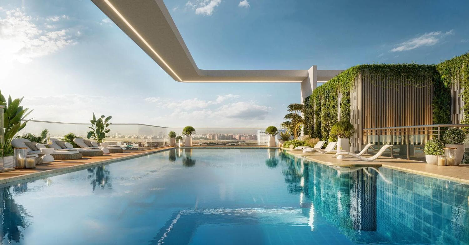 La Cle by MAAIA amenity Infinity Pool - Jebel Ali Village, Dubai - by MAAIA Developers