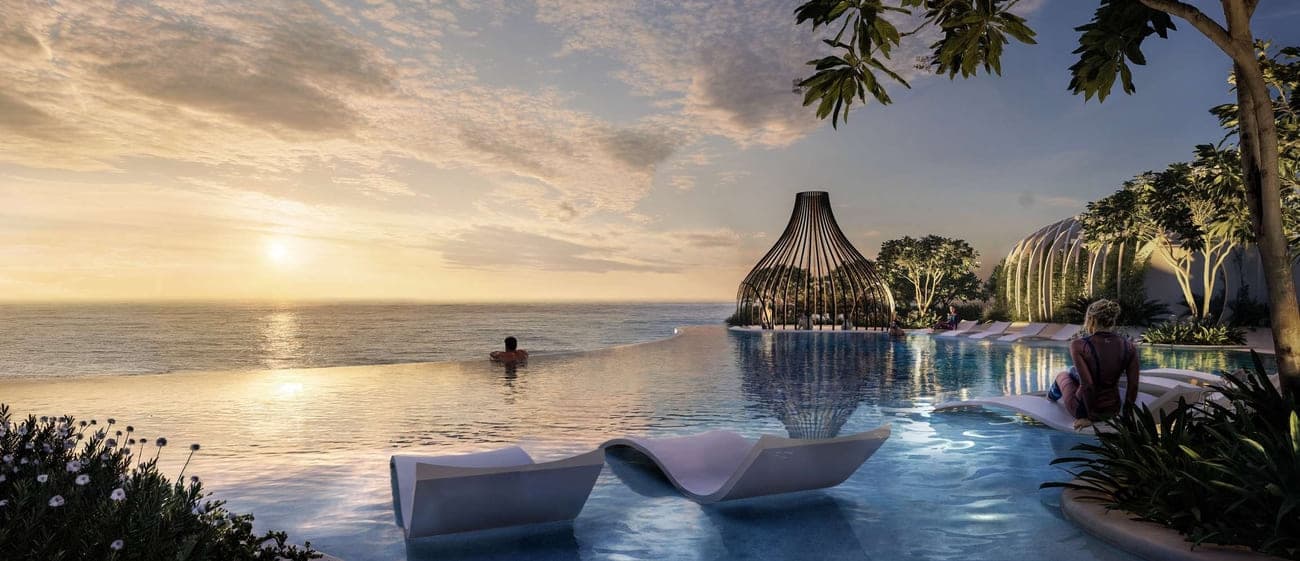 La Mazzoni amenity Infinity Pools - Al Marjan Island, Dubai - by The Luxe