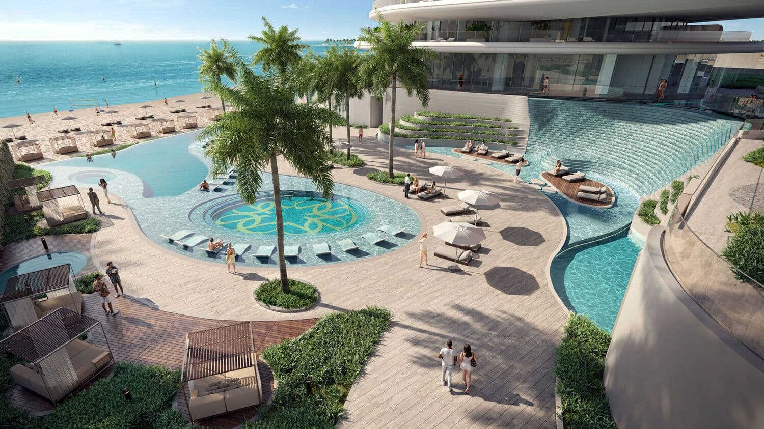 La Mer by Elie Saab amenity Grand Swimming Pool - Al Marjan Island, Dubai - by ARTE Developments