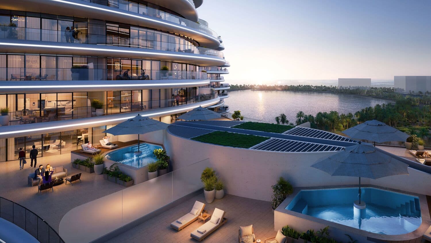 La Mer by Elie Saab amenity Sky Lounge in Al Marjan Island, Ras Al Khaimah, by ARTE Developments