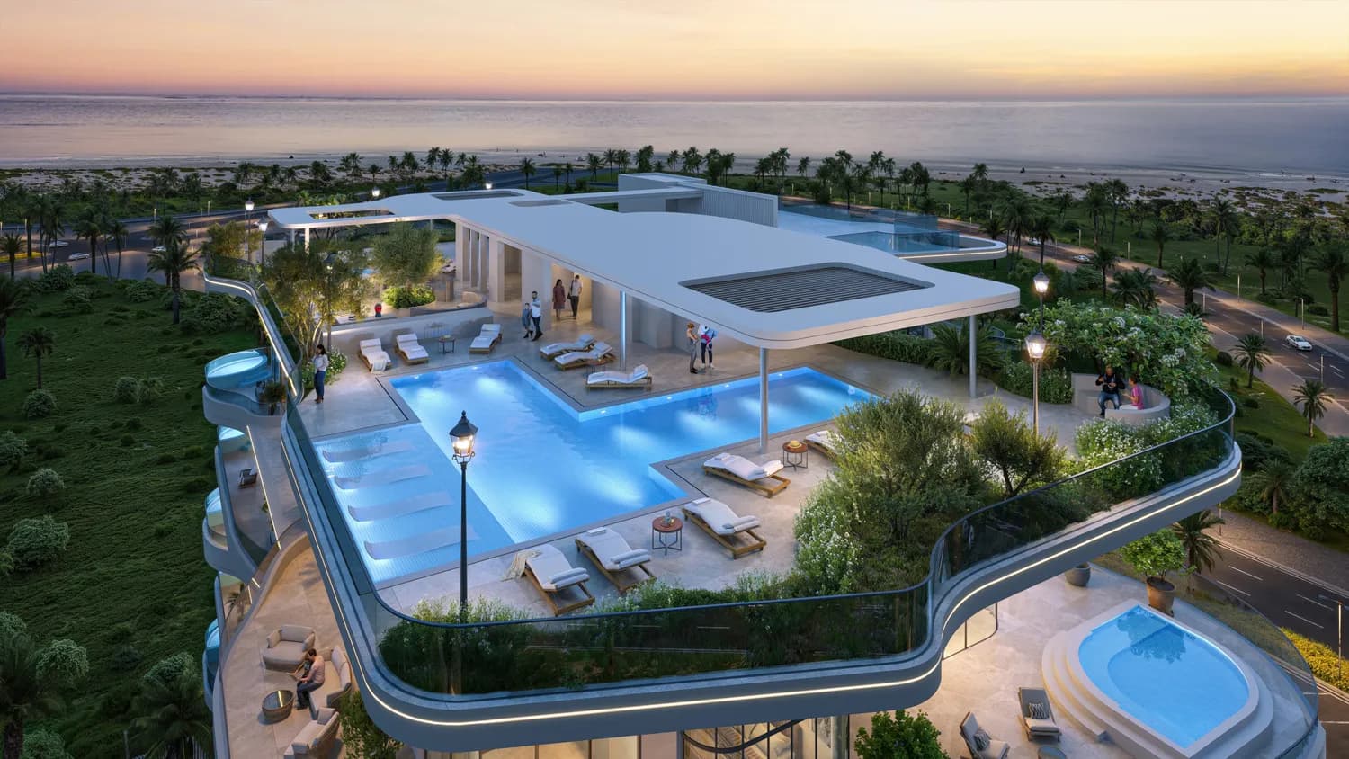 La Perla amenity Rooftop Pool - Al Marjan Island, Dubai - by BNW Developments