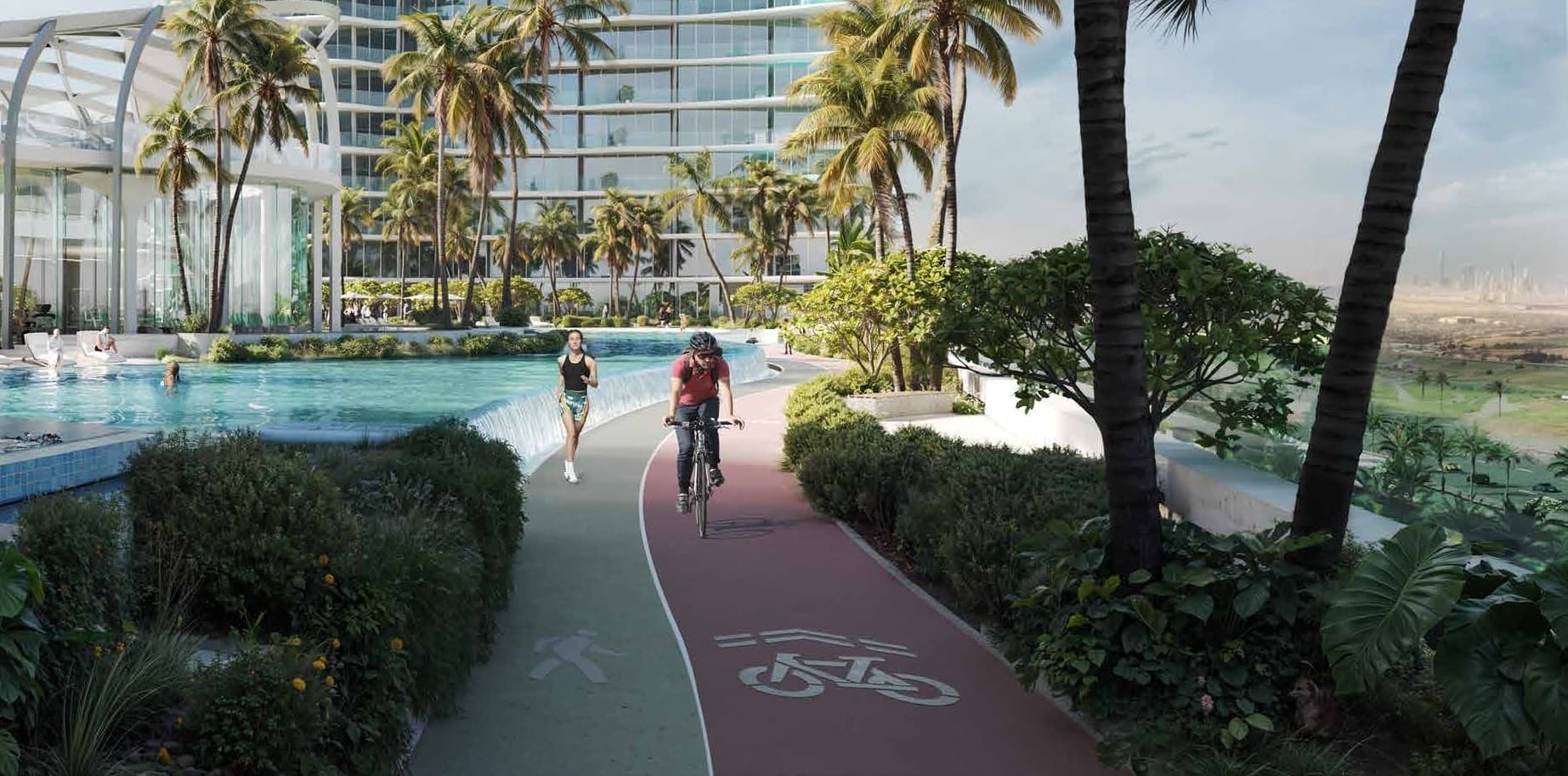 Laguna Residence amenity Jogging Track & Bike Lane - City Of Arabia, Dubai - by One Development