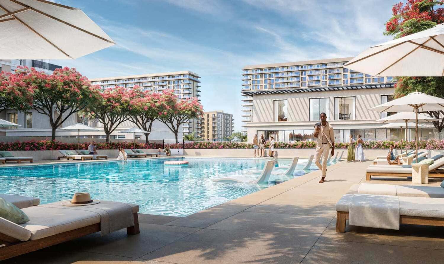 Lana on the Park amenity Swimming Pool - Town Square, Dubai - by Nshama Group
