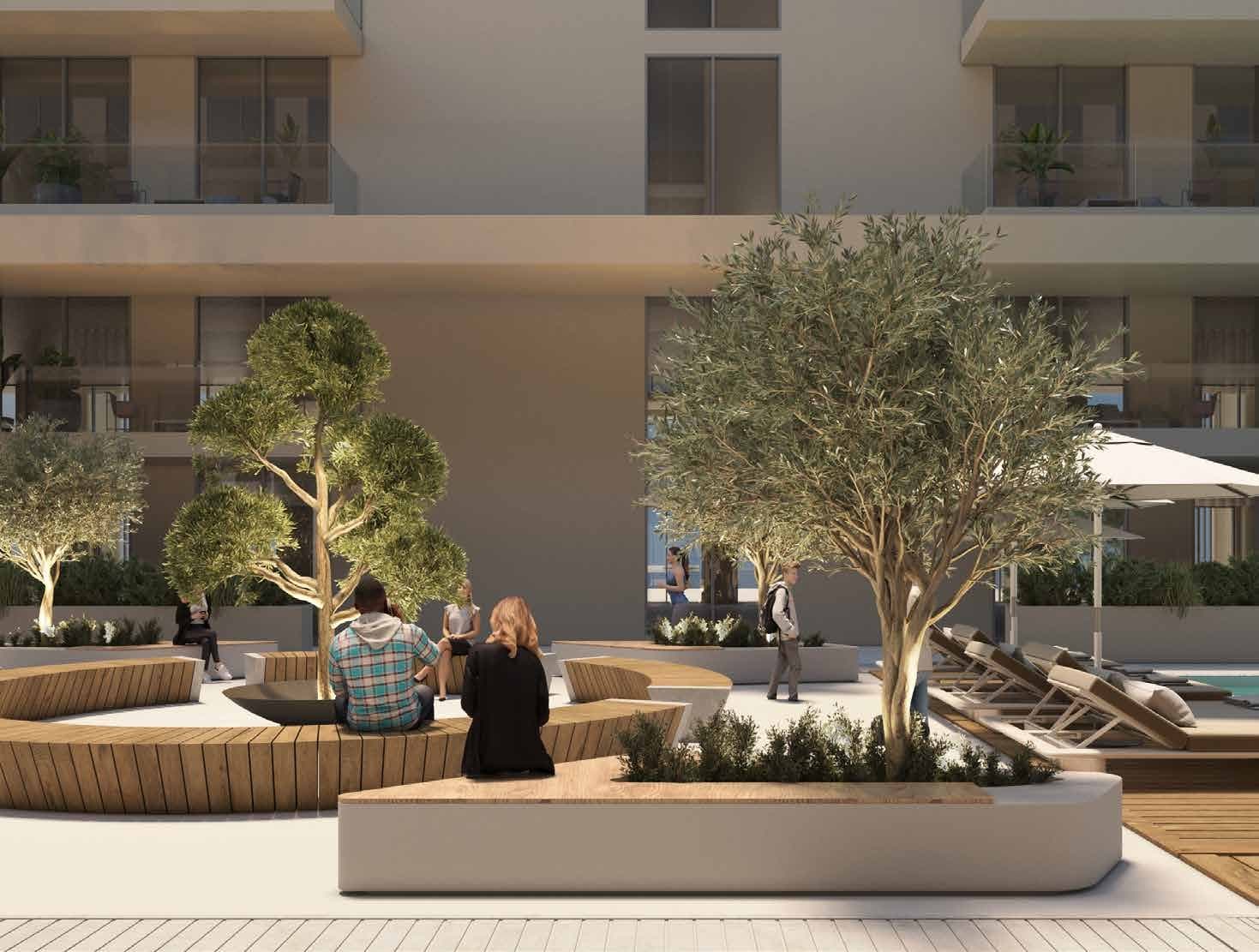Laya Courtyard amenity Zen Garden in Dubai Studio City, Dubai, by Laya Developers (Akshara Global)