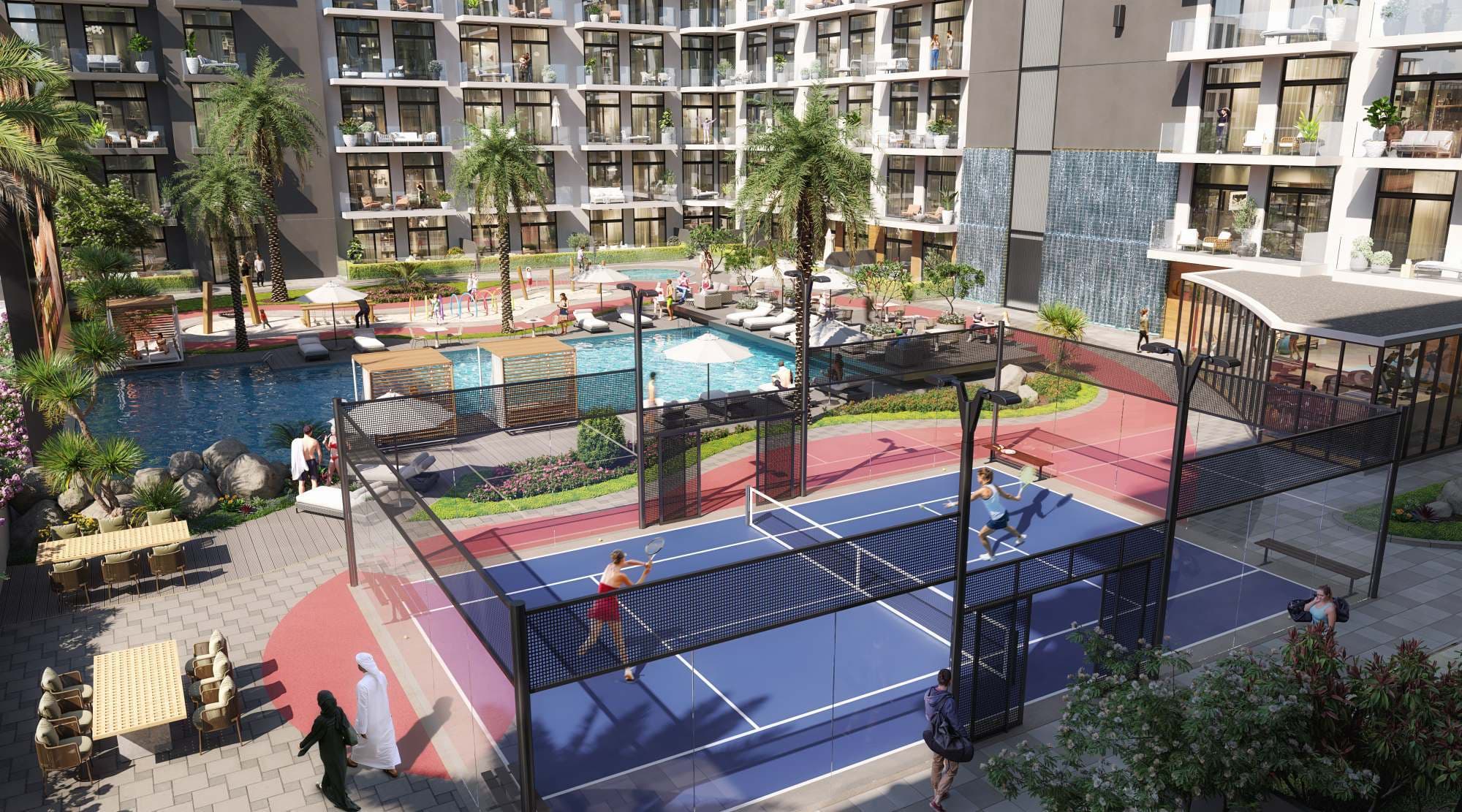 Laya Heights amenity Padel Court - Dubai Studio City, Dubai - by Laya Developers (Akshara Global)