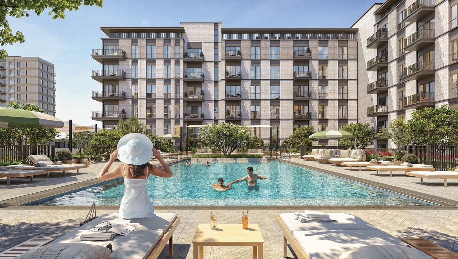 Layla Residences amenity Swimming Pool - Maryam Island, Dubai - by Eagle Hills
