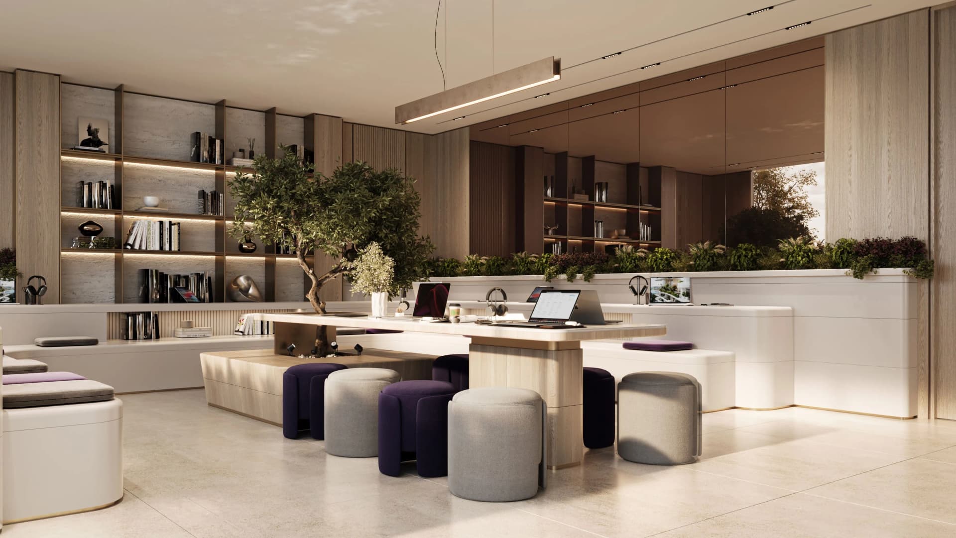 Le Blanc amenity Clubhouse in Dubailand Residence Complex, Dubai, by Imtiaz Development