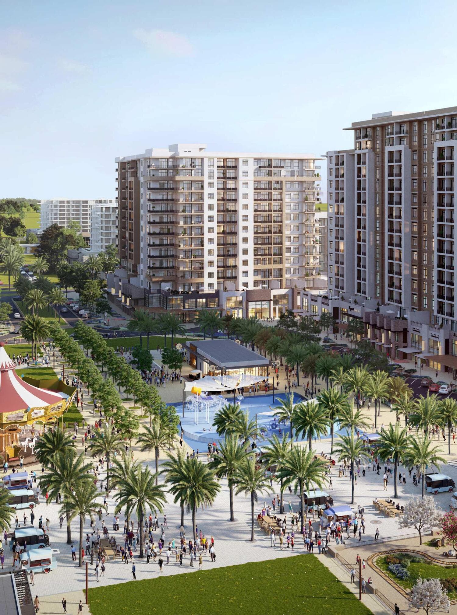 Lexington amenity Open Green Areas in Town Square, Dubai, by Nshama Group