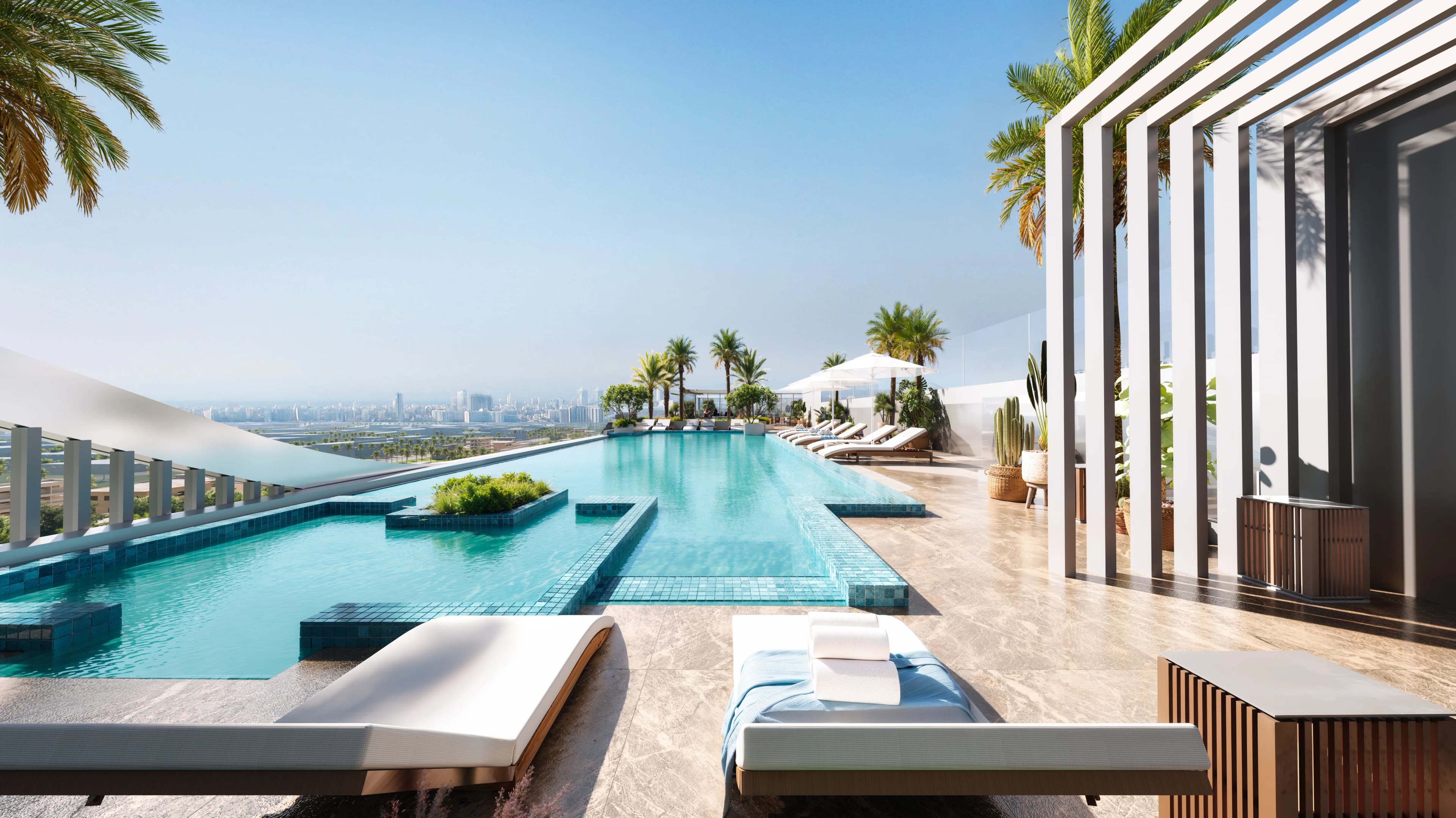 Linea by Holm amenity Rooftop Infinity Pool - Al Satwa, Dubai - by HOLM Developments