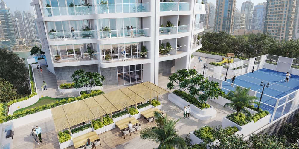 LIV Lux amenity Tennis Court in Jumeirah Beach Residence (JBR), Dubai