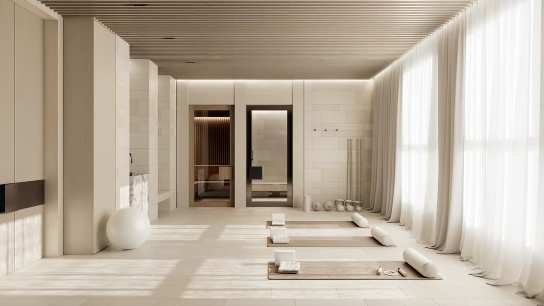 LIV Lux amenity Yoga Room in Jumeirah Beach Residence (JBR), Dubai