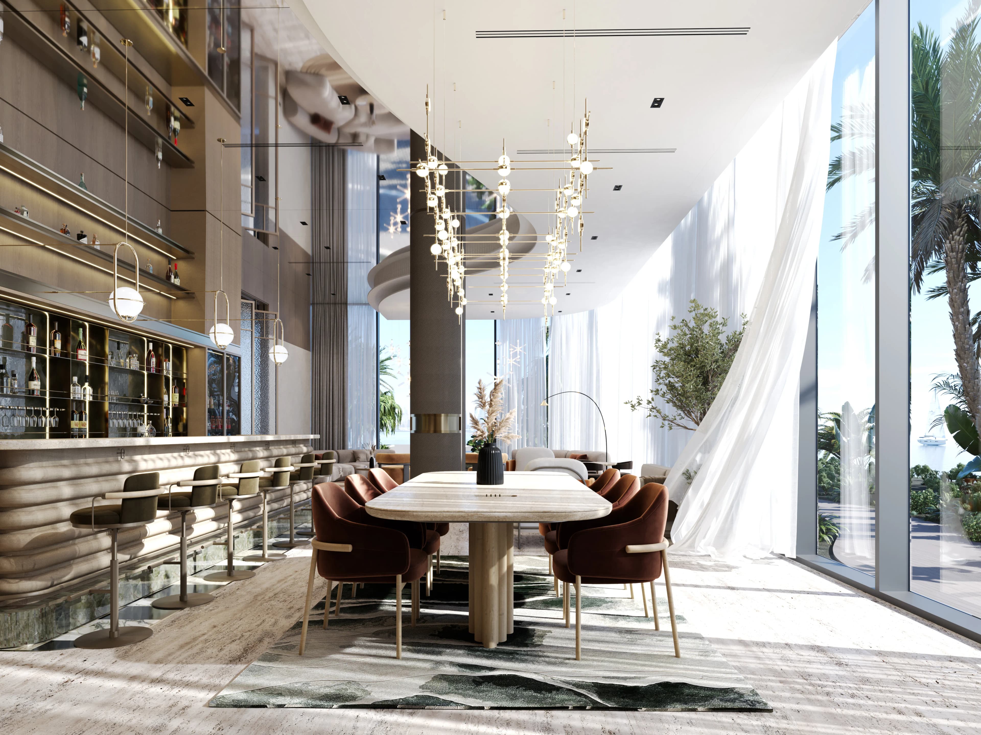 LIV Oceanside amenity Residents’ Lounge - Palm Deira, Dubai - by LIV