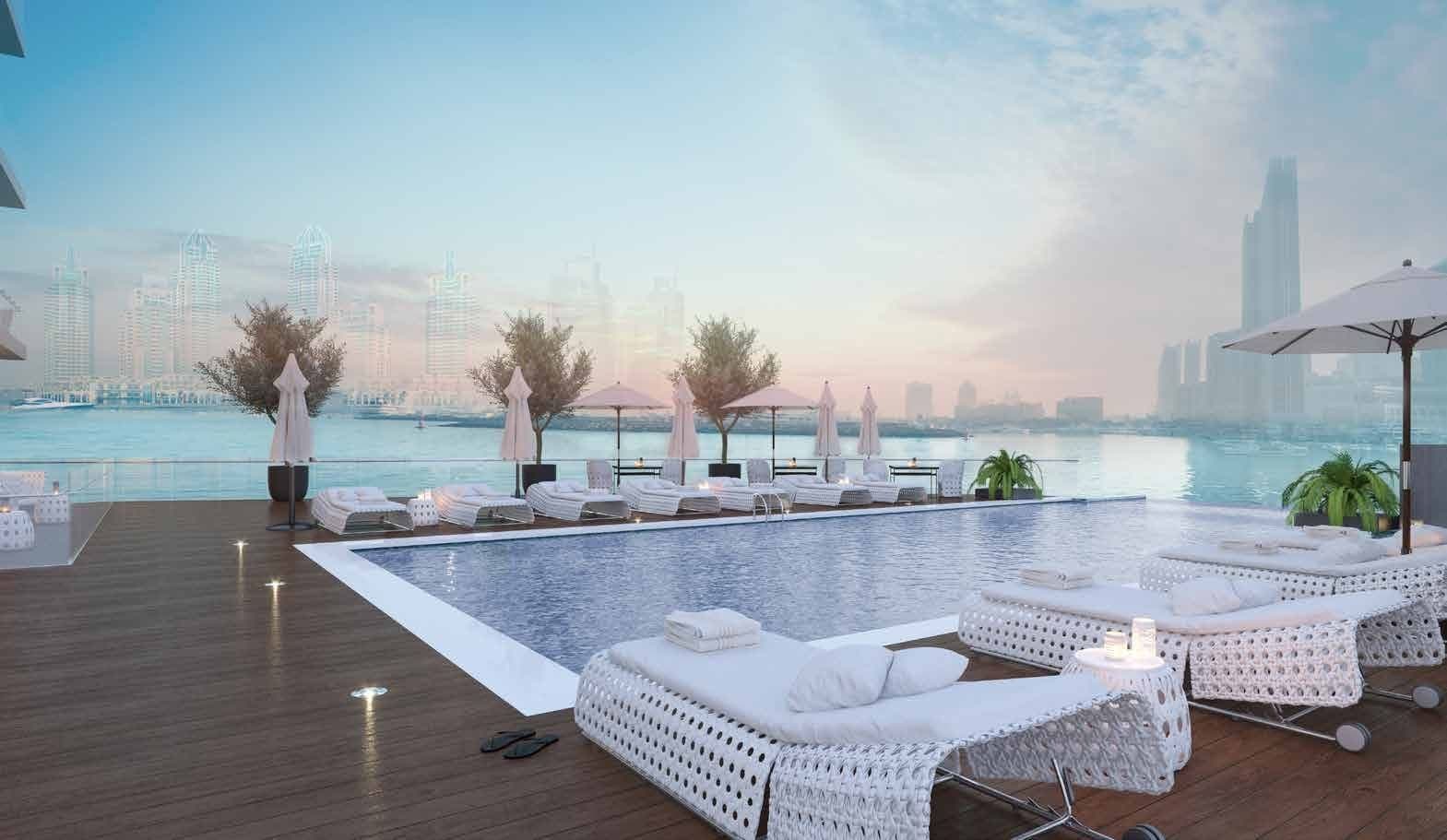 LIV Residence amenity Infinity Pool & Terrace Overlooking Dubai Marina in Jumeirah Beach Residence (JBR), Dubai