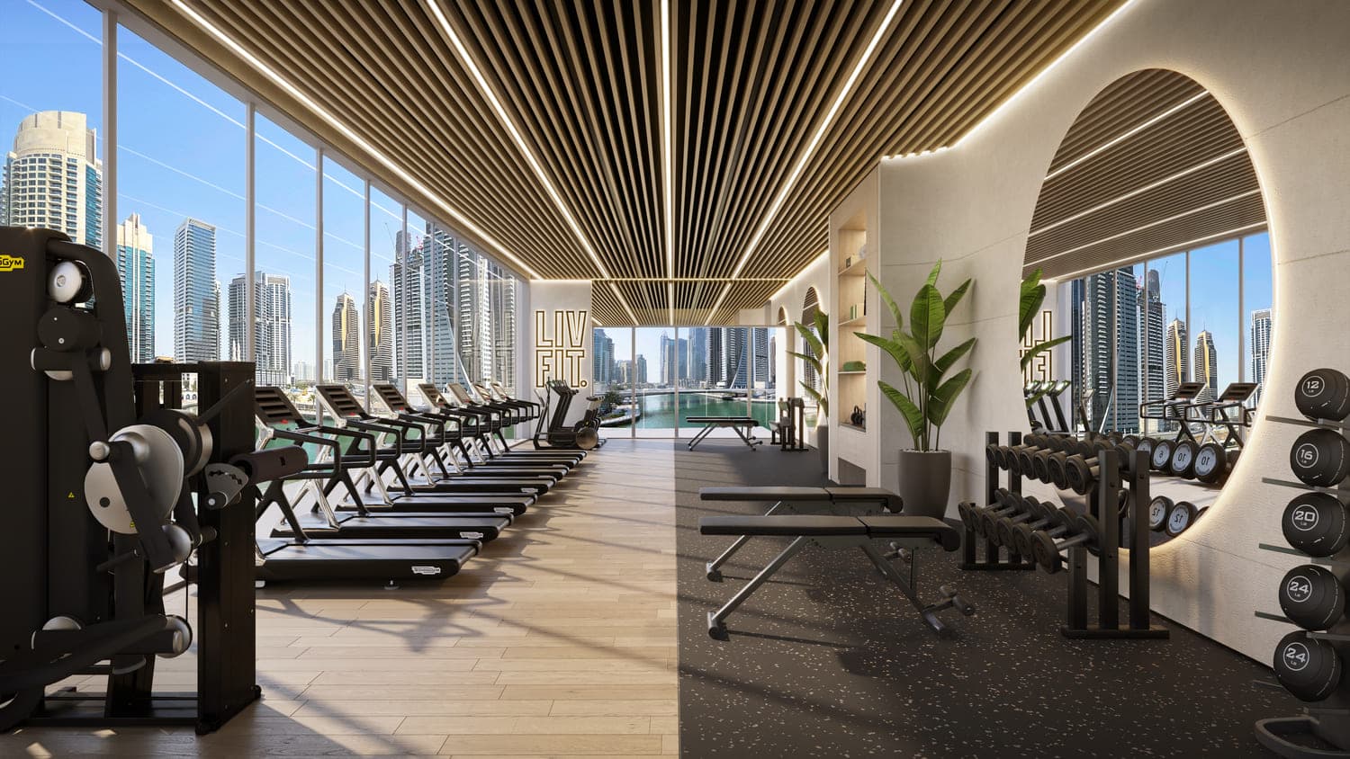 LIV Waterside amenity Gym - Dubai Marina, Dubai - by LIV