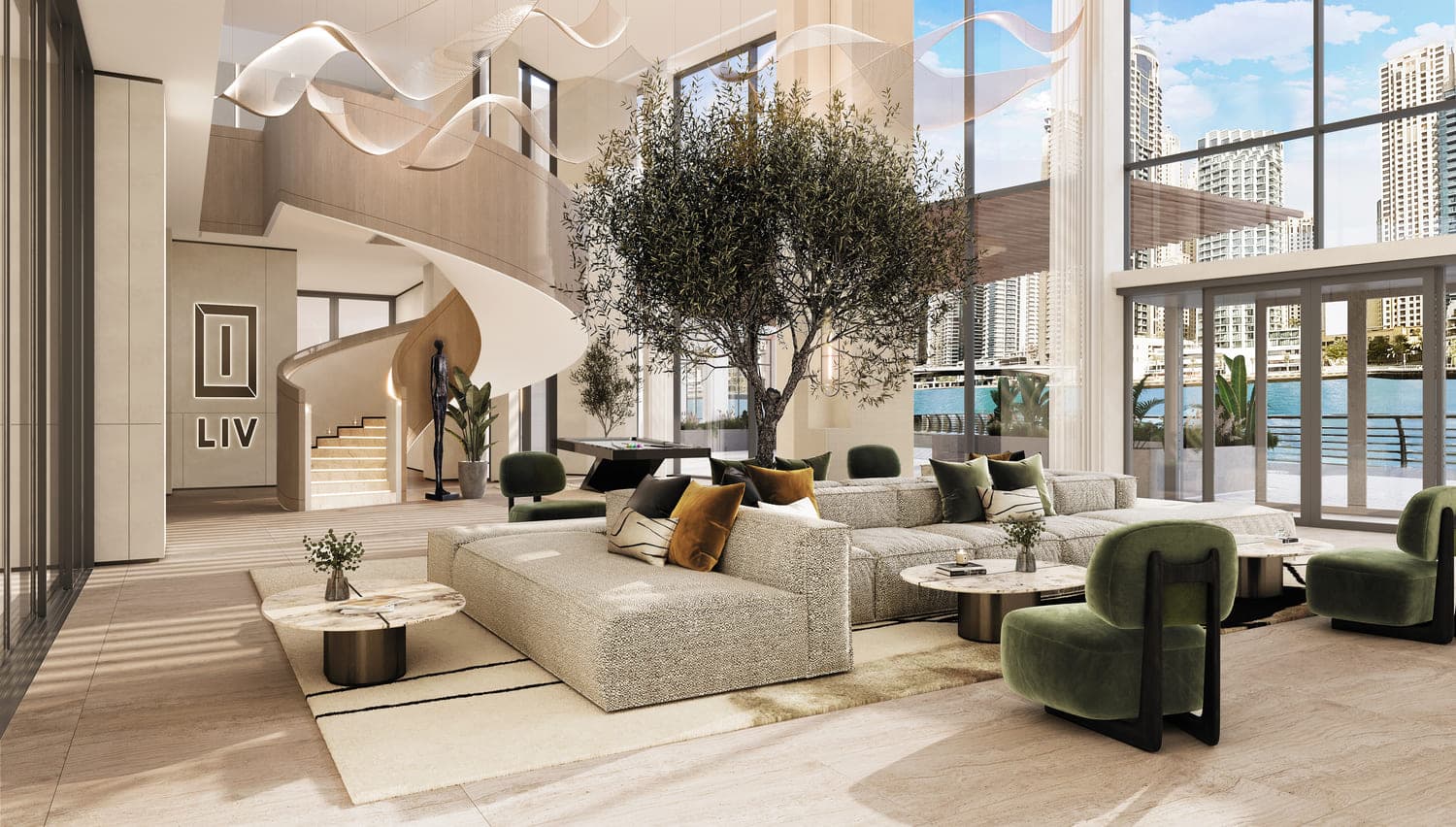 LIV Waterside amenity Residents Outdoor Garden & Cafe in Dubai Marina, Dubai