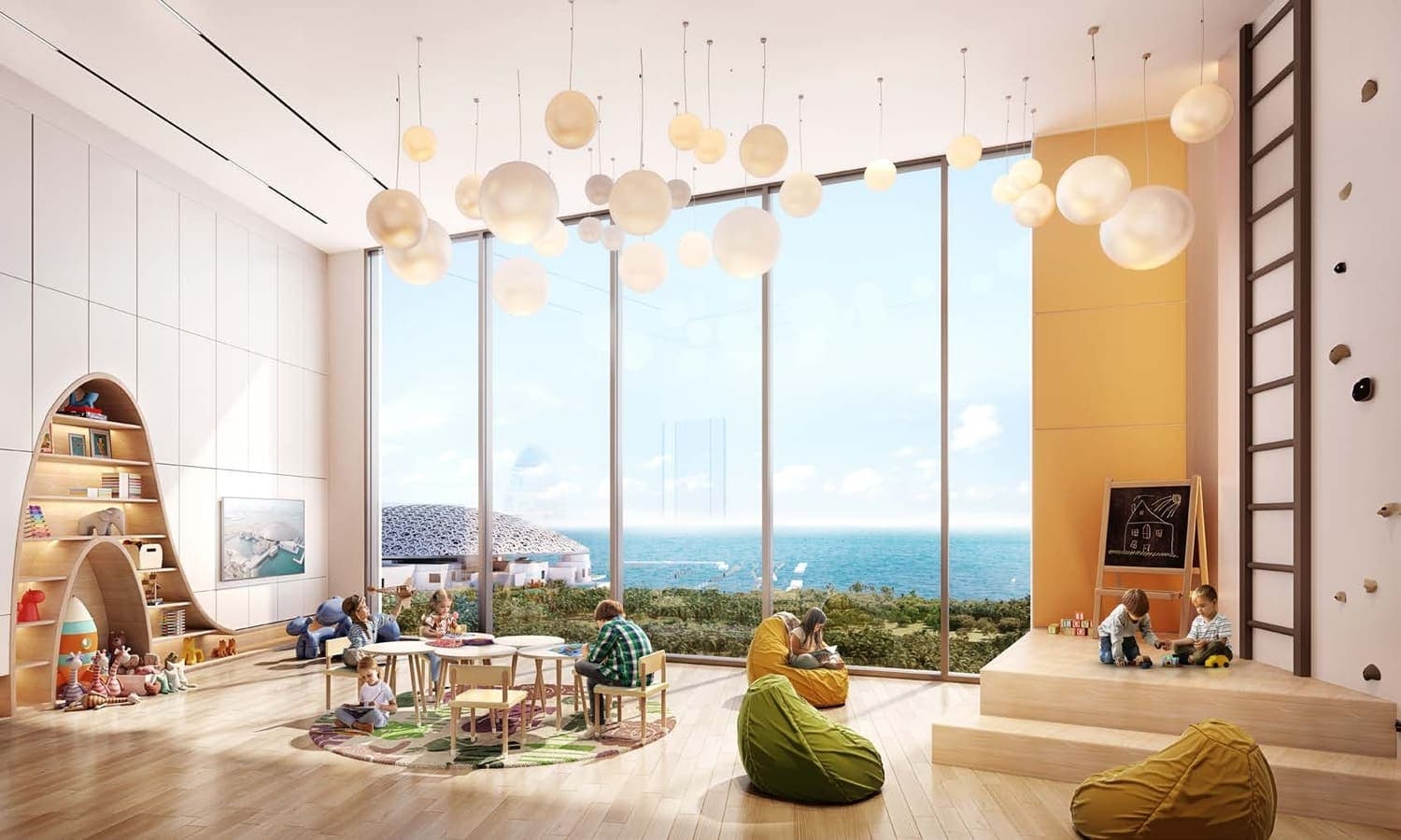 Louvre Abu Dhabi Residences amenity Creativite Room in Al Saadiyat island, Abu Dhabi, by ALDAR