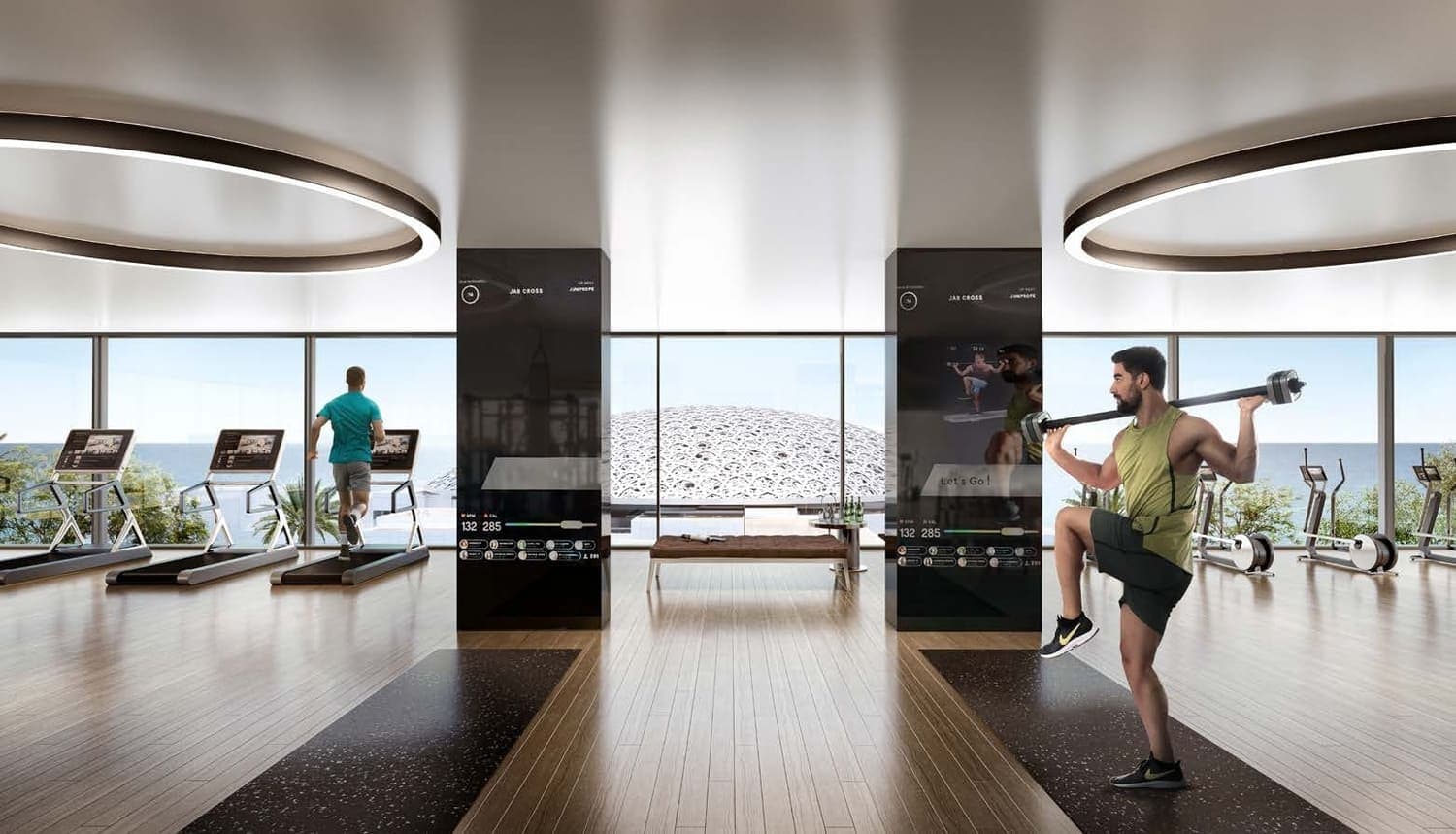 Louvre Abu Dhabi Residences amenity Le Gym in Al Saadiyat island, Abu Dhabi, by ALDAR