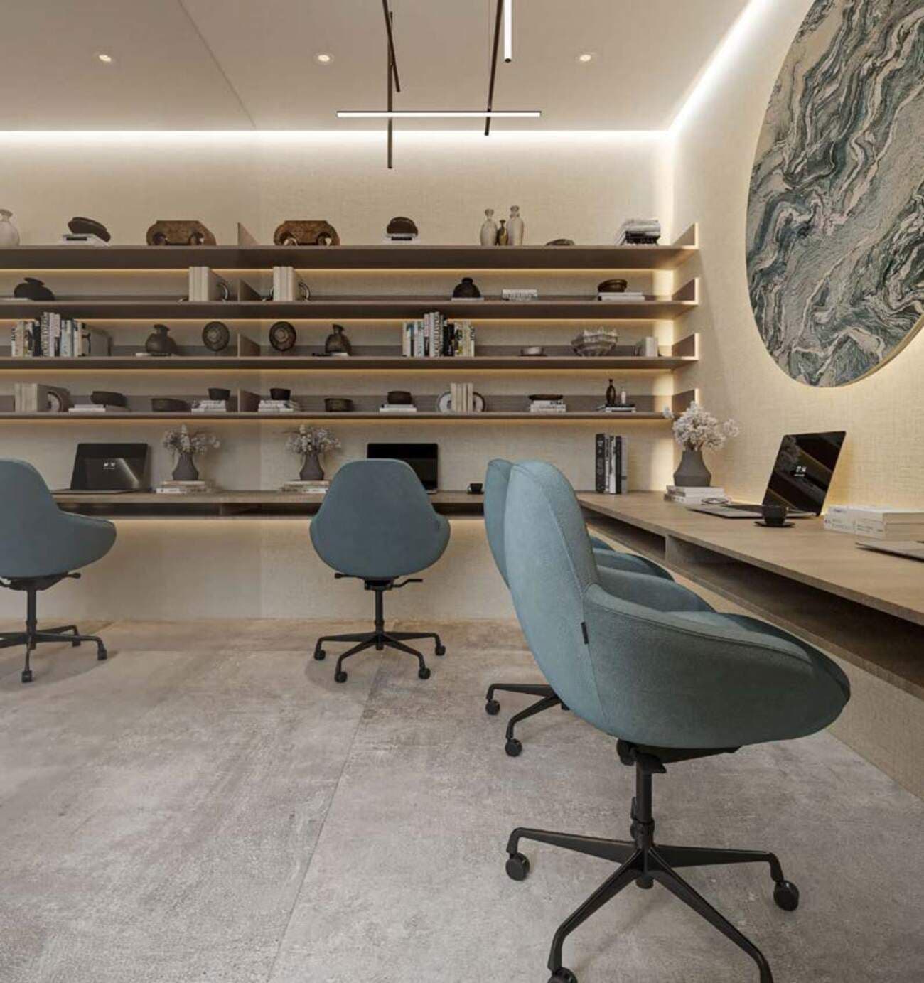 Lucky Oasis Residence amenity Co-Working Area - JVC (Jumeirah Village Circle), Dubai - by Lucky Aeon