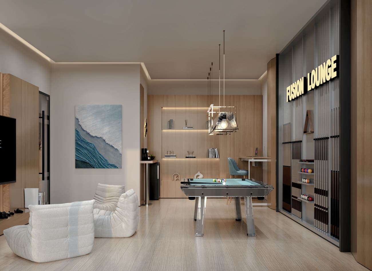 Lumiere Heights amenity Fusion Lounge - Al Jaddaf Waterfront, Dubai - by AJ Gargash