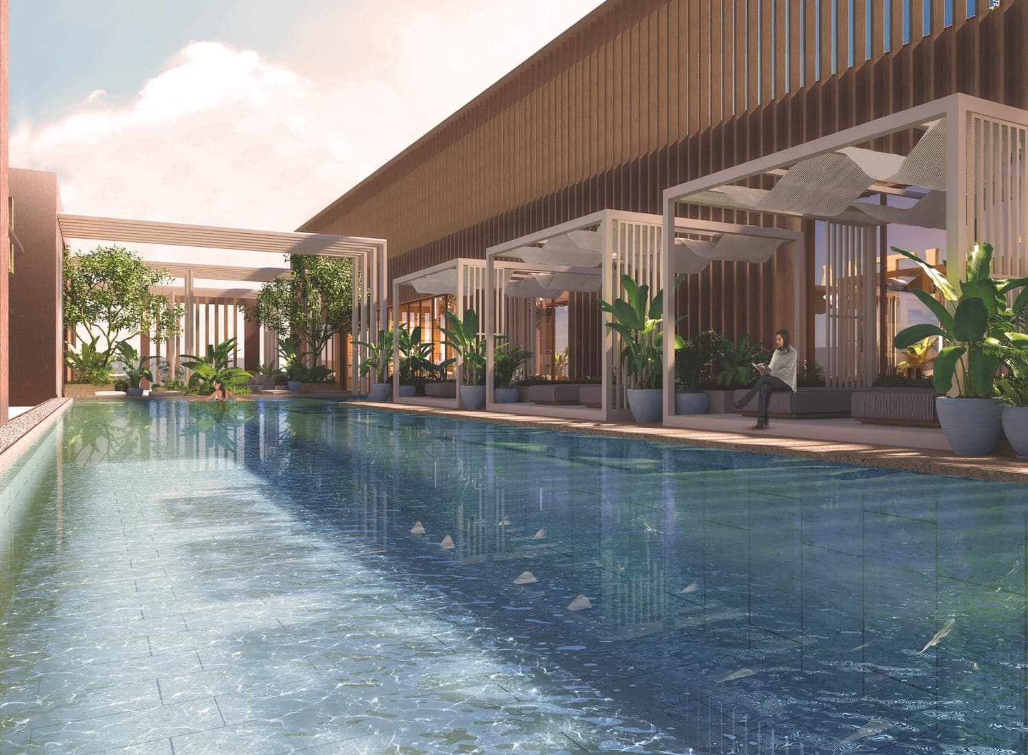 Luxor Tower amenity Rooftop Pool - JVC (Jumeirah Village Circle), Dubai - by Imtiaz Development