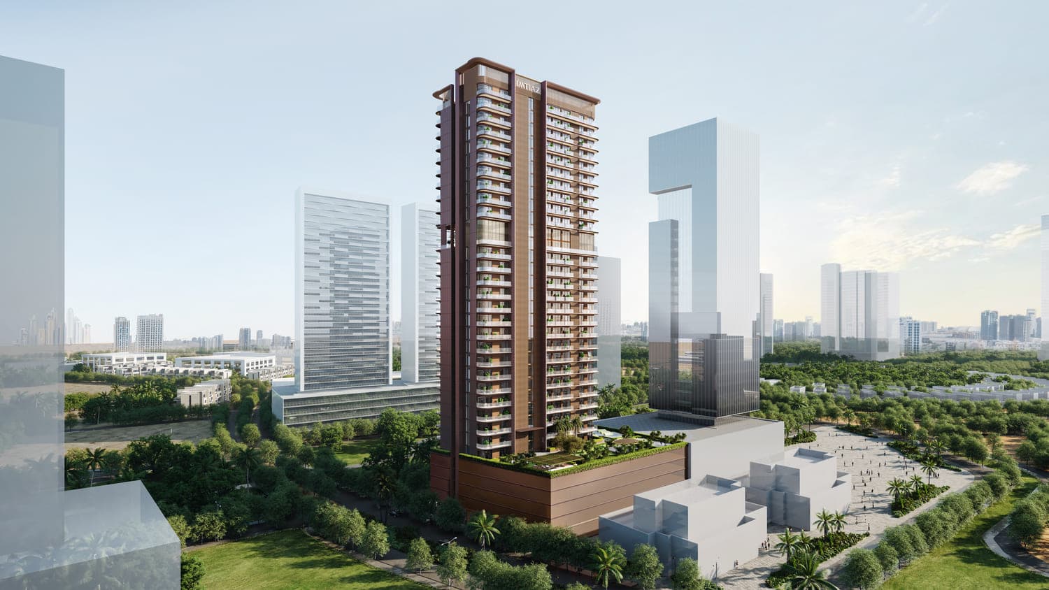 Luxor Tower exterior view - JVC (Jumeirah Village Circle), Dubai - by Imtiaz Development