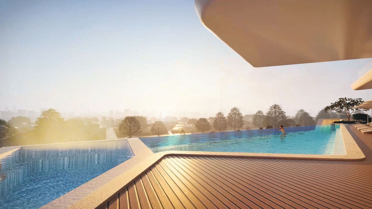 Luxury Canal Residences amenity Infinity Pool - Dubai Islands, Dubai - by Prestige One Developments