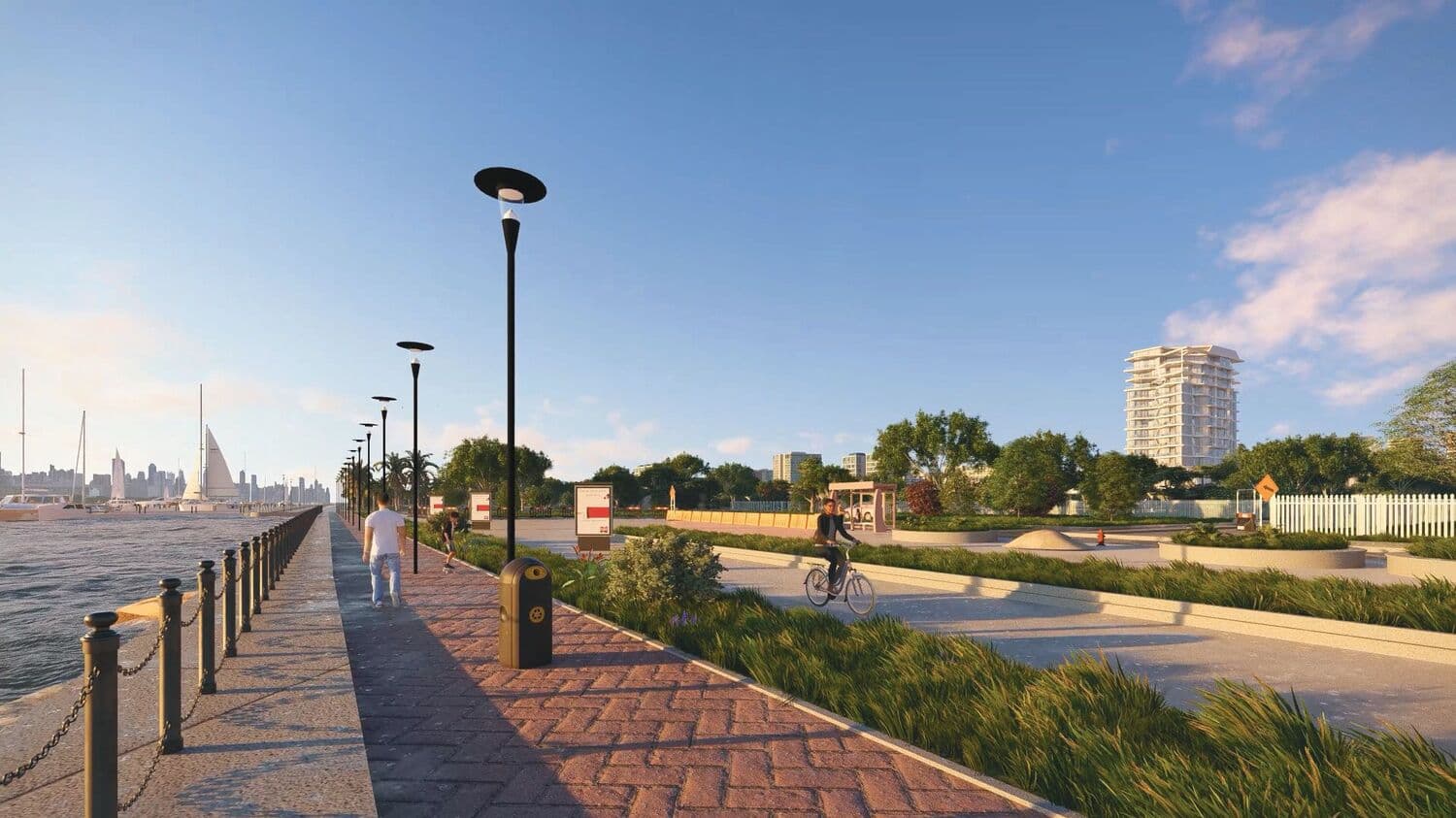 Luxury Canal Residences amenity Walk Path - Dubai Islands, Dubai - by Prestige One Developments