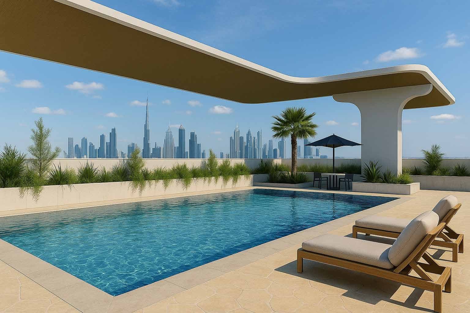 MAAK Residence amenity Rooftop Pool - Dubai South, Dubai - by Maakdream Properties