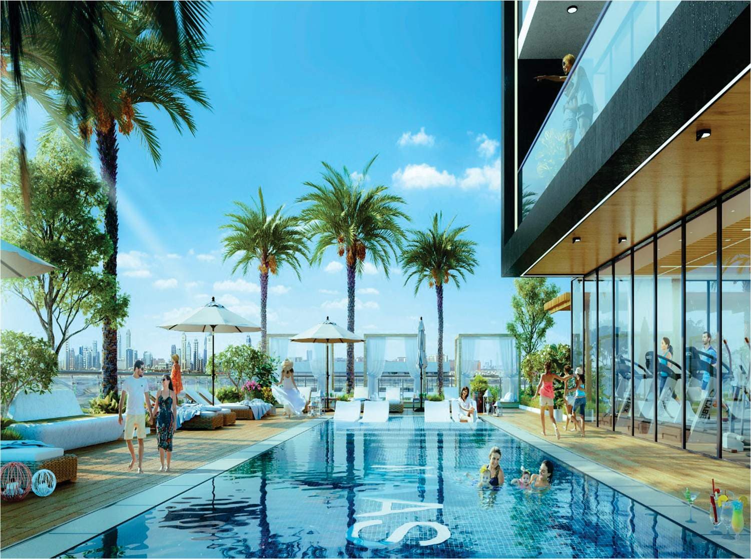 Maas Azur Residence amenity Swimming Pool - JVC (Jumeirah Village Circle), Dubai - by Maas Developers