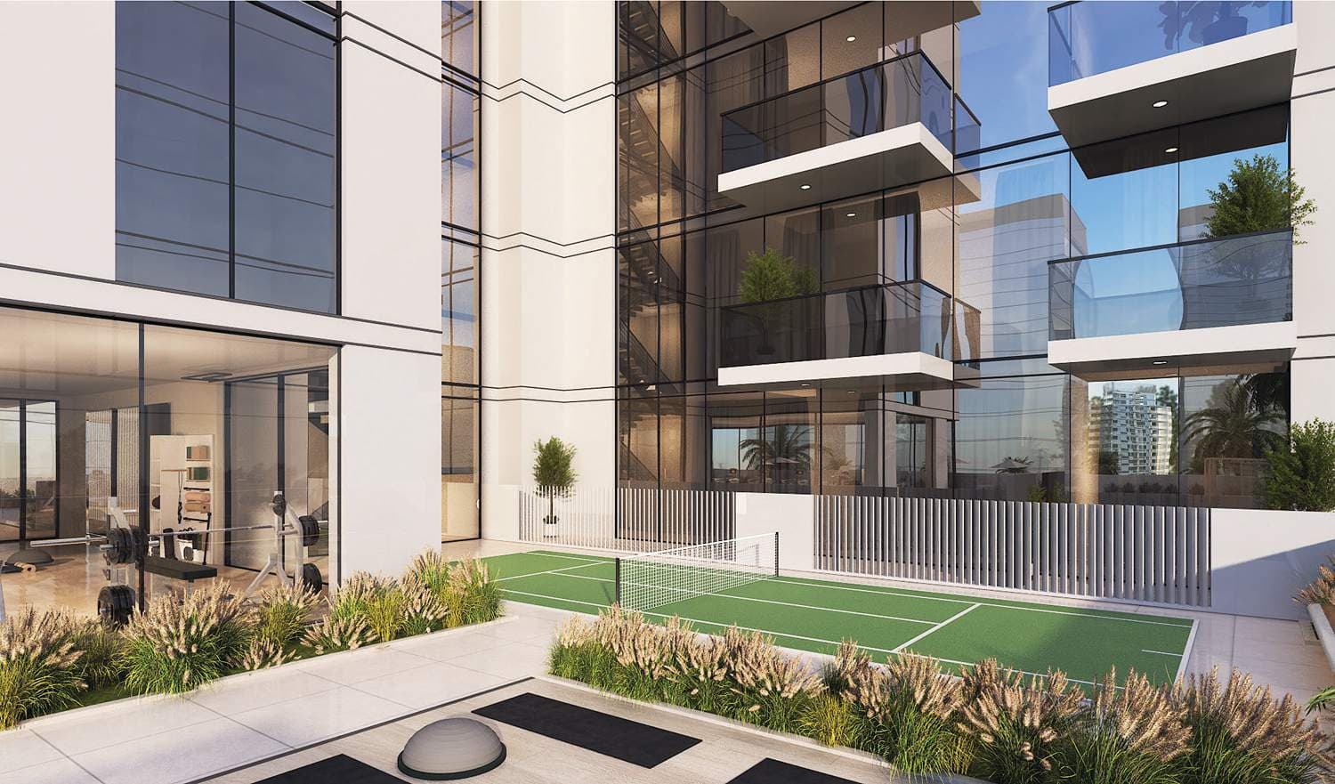 Maas Azur Residence amenity Tennis Court in JVC (Jumeirah Village Circle), Dubai, by Maas Developers