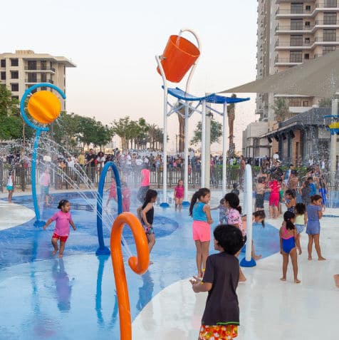 Maha Townhouses amenity Kids Fountain in Town Square, Dubai, by Nshama Group