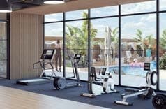 Maison Elysee amenity Gym in JVC (Jumeirah Village Circle), Dubai, by Pantheon