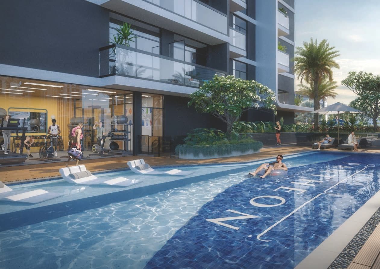 Maison Elysee III amenity Large Swimming Pool in JVC (Jumeirah Village Circle), Dubai, by Pantheon