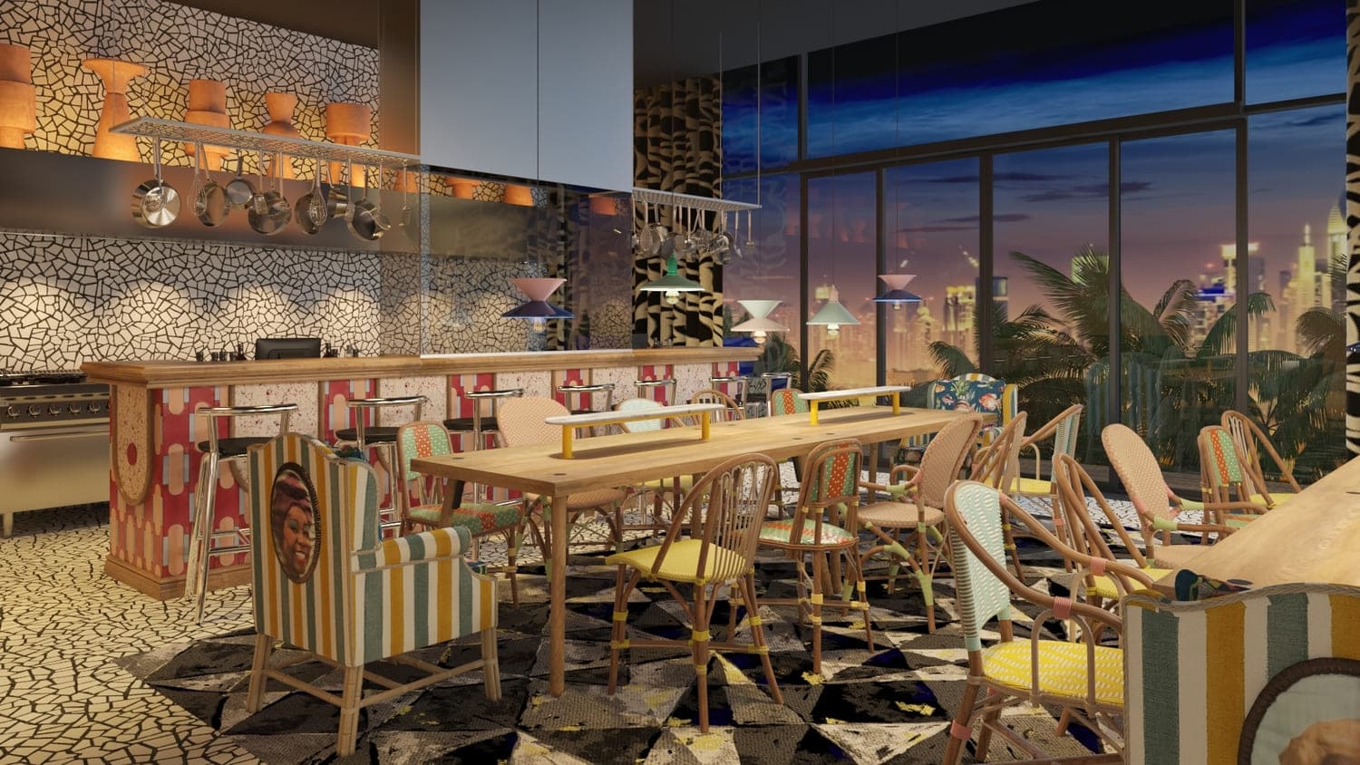 Mama Residences amenity Bars & Restorants in Business Bay, Dubai, by Kappa Acca Real Estate Development