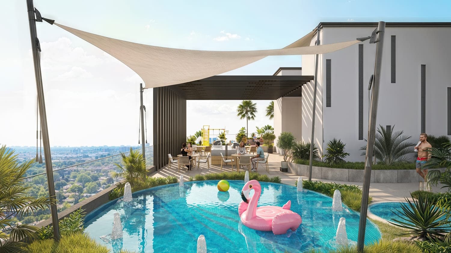Manam Pearl amenity Kids Splash Pool - Jebel Ali Village, Dubai - by Manam Realty